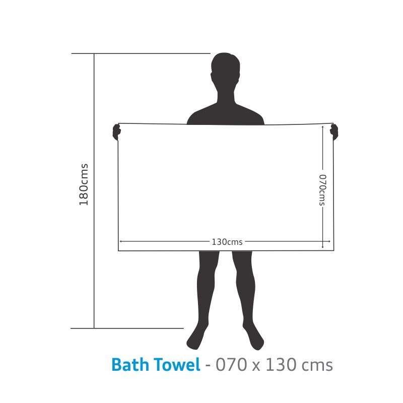 Bunty's Plush 450GSM 70x130cms Bath Towels