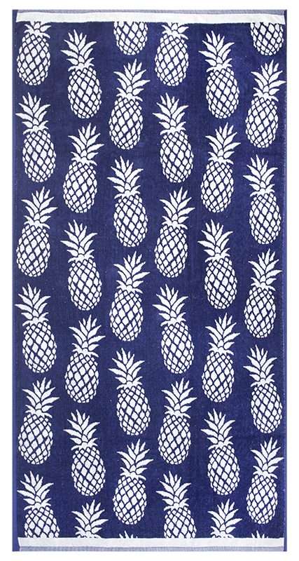 Bunty's Beach Towel 0700 - Design 199 - 090x180cms - Pineapple - Slightly Imperfect - 730GMS