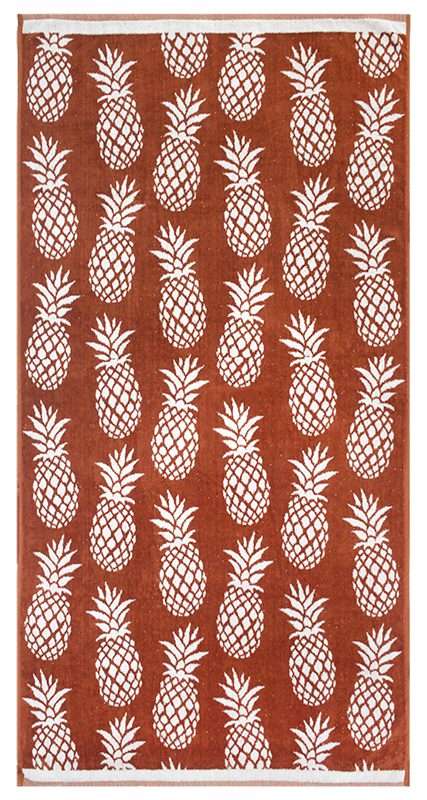 Bunty's Beach Towel 0700 - Design 199 - 090x180cms - Pineapple - Slightly Imperfect - 730GMS