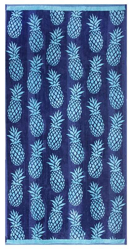 Bunty's Beach Towel 0700 - Design 199 - 090x180cms - Pineapple - Slightly Imperfect - 730GMS