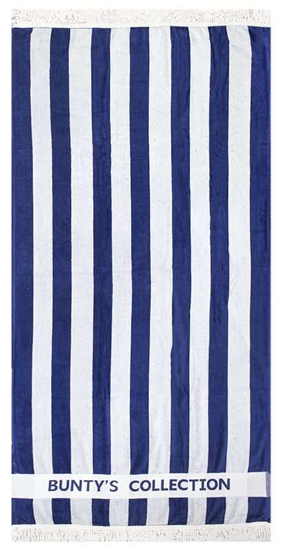 Bunty's Beach Towel 0800 - Design 012 - 90x180cms - Bunty's Collection Cabana Fringe - 800gms