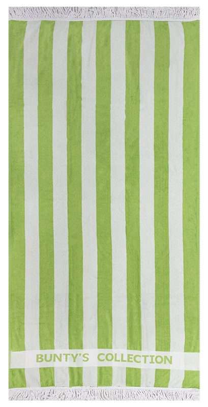 Bunty's Beach Towel 0800 - Design 012 - 90x180cms - Bunty's Collection Cabana Fringe - 800gms