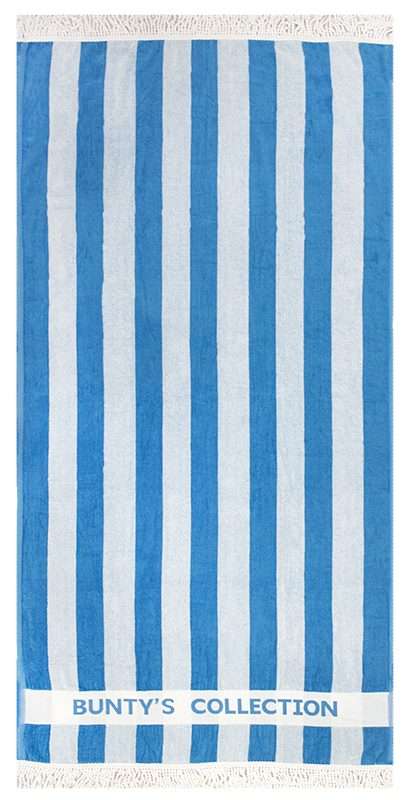 Bunty's Beach Towel 0800 - Design 012 - 90x180cms - Bunty's Collection Cabana Fringe - 800gms