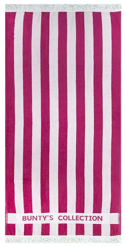 Bunty's Beach Towel 0800 - Design 012 - 90x180cms - Bunty's Collection Cabana Fringe - 800gms