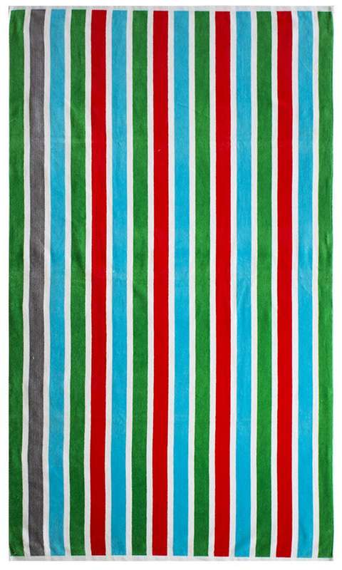 Bunty's Beach Towel 0700 - Design 177 - 090x180cms - 3 Stripe Mix - 700gms