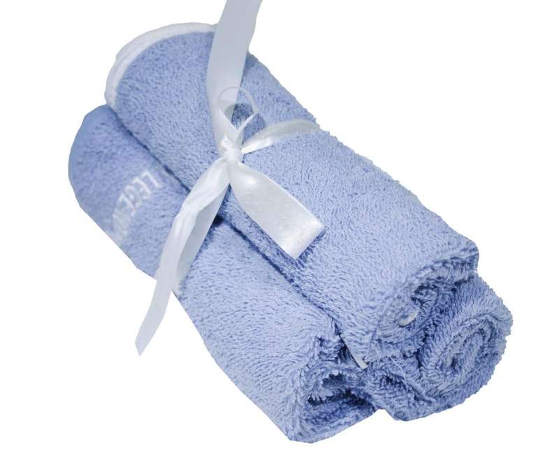 Bunty's Baby Face Cloth - Design 04 - 030x030cms - 380GSM - 03 Pc Pack - Ocean Legend - Blue