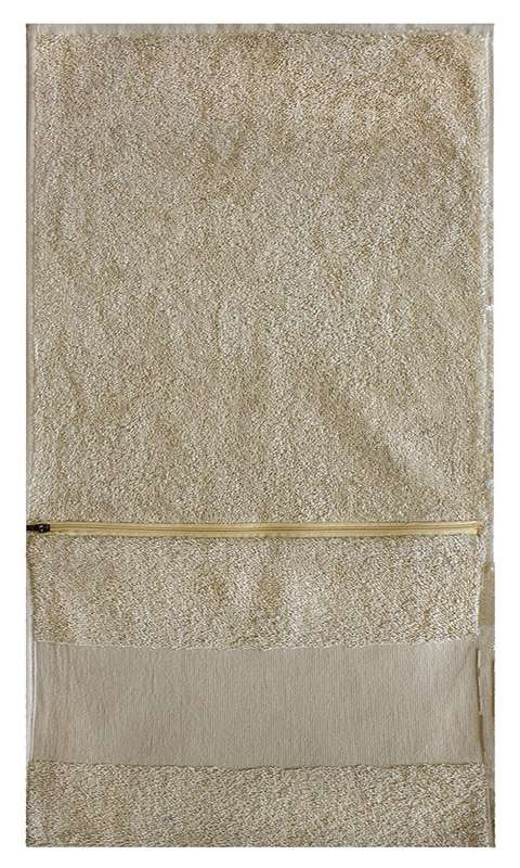 Bunty's Plush Gym Towel 450 GSM with Zip Pocket  - 01 Piece Pack