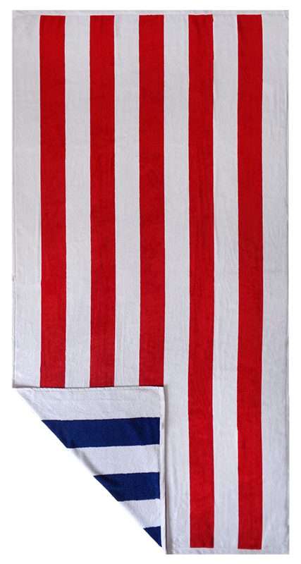 Bunty's Beach Towel 1000 - Design 24 - 100x180cms - Slightly Imperfect - Reversible Cabana - 1000GMS