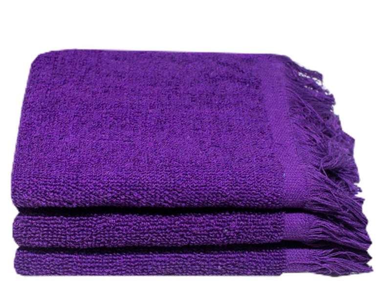 Bunty's Recycled Yarn - Ocean's 380GSM - Fringe Towels 033x050cms - 6 Colours - 03 Pc Pack