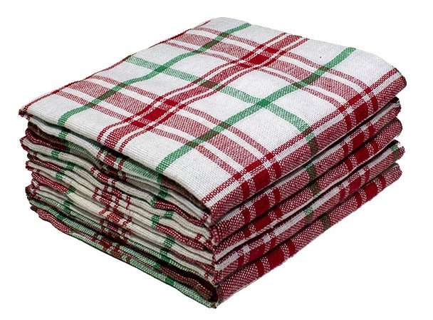 Bunty's Kitchen Towel - Design 2007 - 045x070cms - (05 Pc Pack) - Medium Checks