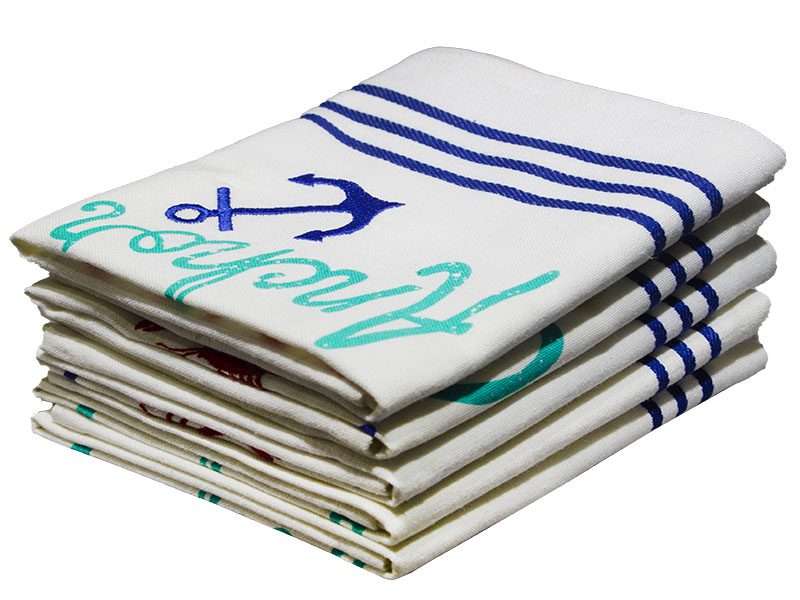 Bunty's Kitchen Towel - Design 2104 - 046x071cms - (05 Pc Pack) - Drop Anchor