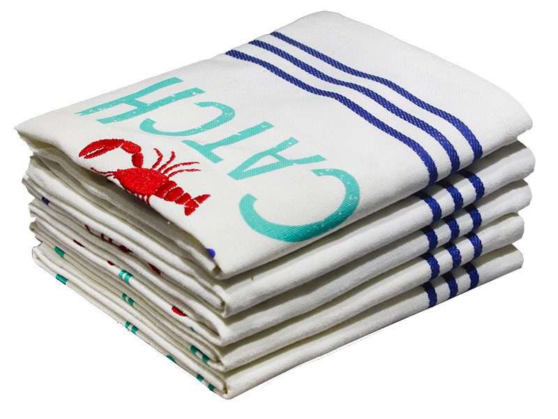 Bunty's Kitchen Towel - Design 2104 - 046x071cms - (05 Pc Pack) - Drop Anchor