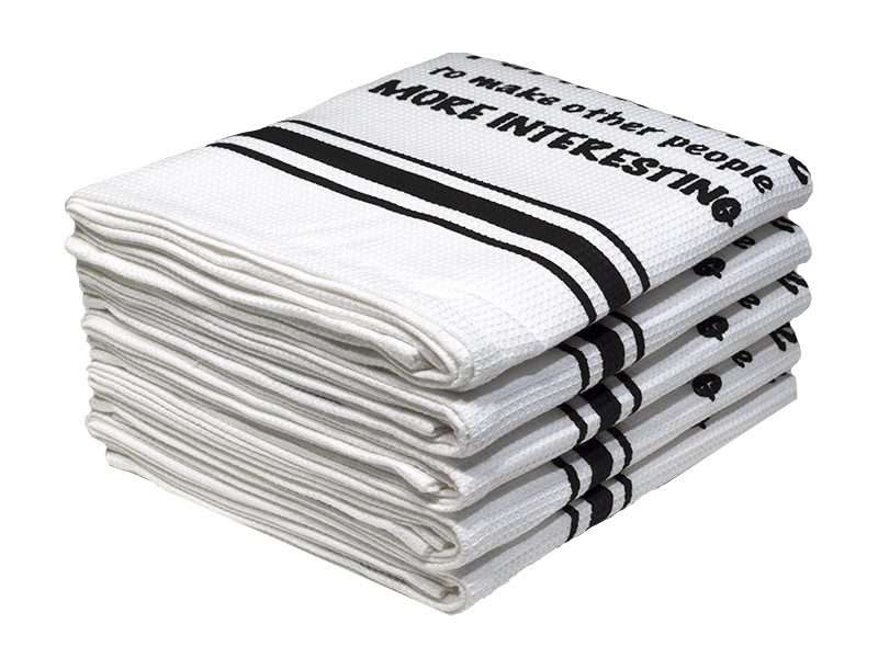 Bunty's Kitchen Towel - Design 2074 - 045x070cms - (05 Pc Pack) - Quotes