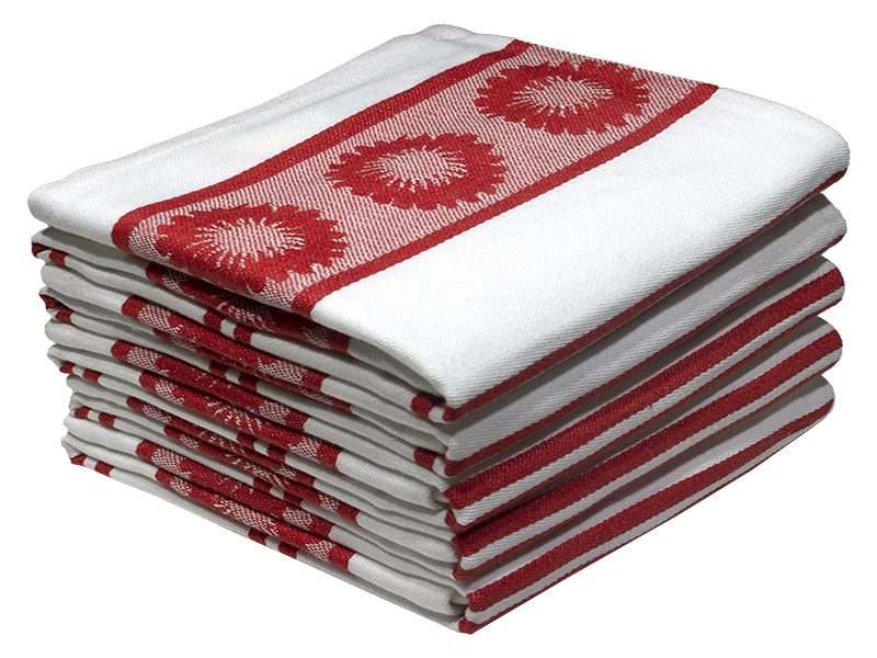 Bunty's Kitchen Towel - Design 2293 - 050x070cms - (05 Pc Pack) - Flower