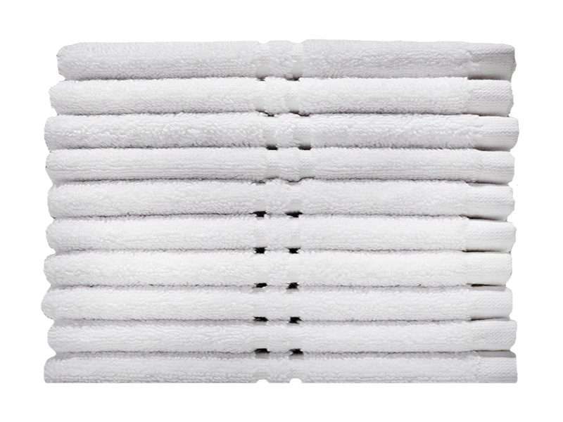 Bunty's Hotel Collection 600GSM Face Cloths - 3 Colours - 10 Pc Pack