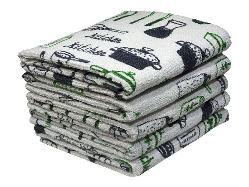 Bunty's Kitchen Towel - Design 2332 - 045x067cms - (05 Pc Pack) - Cutlery