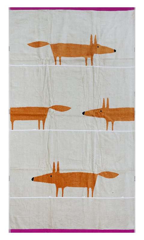 Bunty's Beach Towel 0700 - Design 097 - 095x150cms - Joules Mr Fox - 730GMS