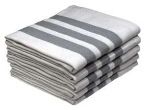 Bunty's Kitchen Towel - Design 2341 - 049x072cms - (05 Pc Pack) - Stripes -Grey