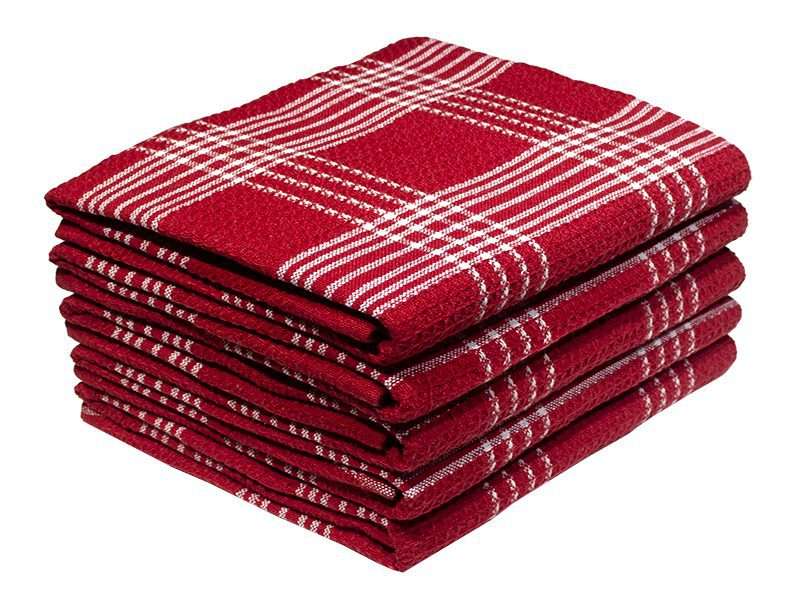 Bunty's Kitchen Towel - Design 2019 - 050x070cms - (05 Pc Pack) - Plain Checks