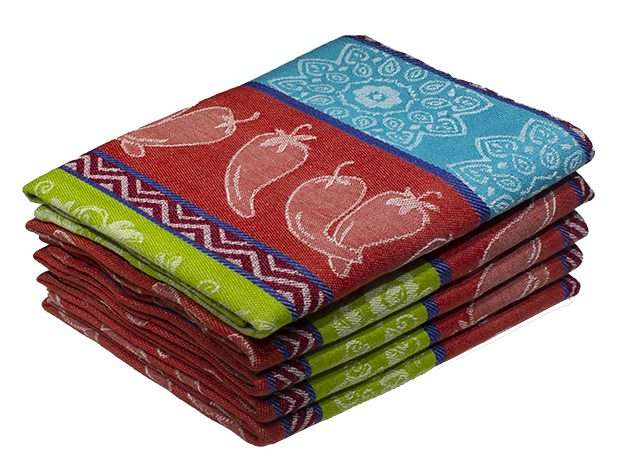 Bunty's Kitchen Towel - Design 2128 - 048x073cms - (05 Pc Pack) - Chilli Pepper