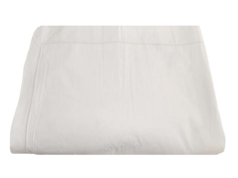 Rey's Fine Linen - Premium Collection - Oxford Optical White Satin Stitch Duvet Cover Set