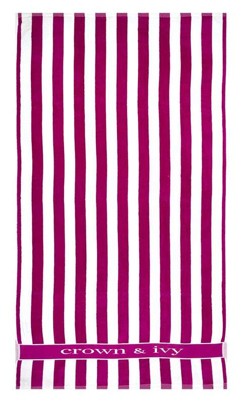 Bunty's Beach Towel 0700 - Design  351 - 094x176cms - 715GMS - Crown Ivy Fuschia Pink