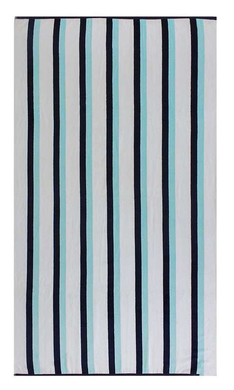 Bunty's Beach Towel 0700 - Design  243 - 093x173cms - 712GMS - Stripes Sky Blue