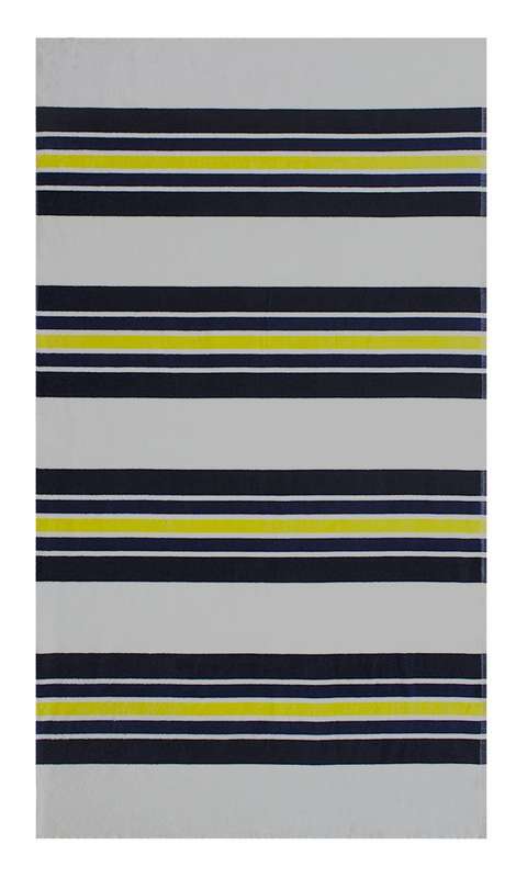 Bunty's Beach Towel 0700 - Design  244 - 088x179cms - 703GMS - Stripes Radiant Yellow