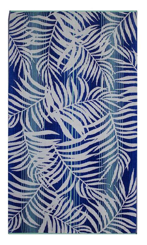 Bunty's Beach Towel 0700 - Design  298 - 099x180cms - 700GMS - Leaves Victoria Blue