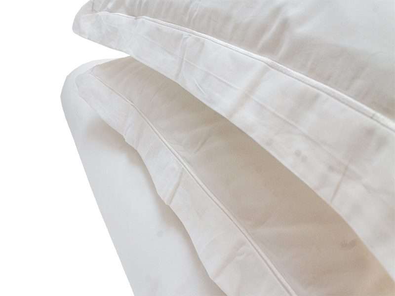 Rey's Fine Linen - Premium Collection - Oxford Optical White Satin Stitch Pillow Cover Set