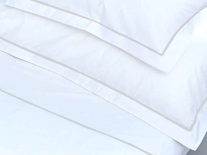 Rey's Fine Linen - Premium Collection - Oxford High-Rise Satin Stitch Pillow Cover Set