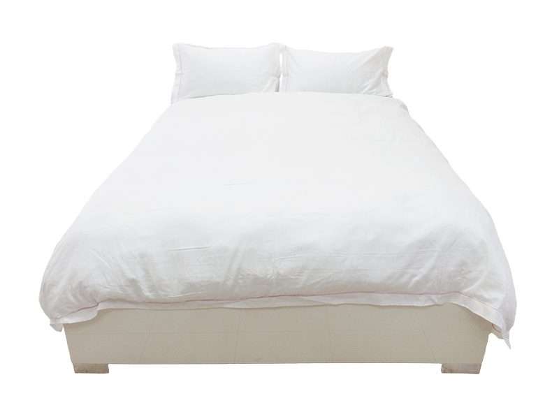Rey's Fine Linen - Egyptian Collection - Oxford Strawberry Cream Satin Stitch Duvet Cover Set