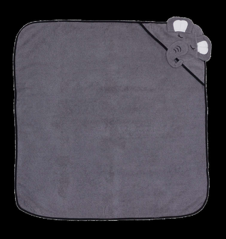 Bunty's Baby Hooded Towel - Design 014 - 090x090cms - 380GSM - 01 Pc Pack - Elephant - Castlerock