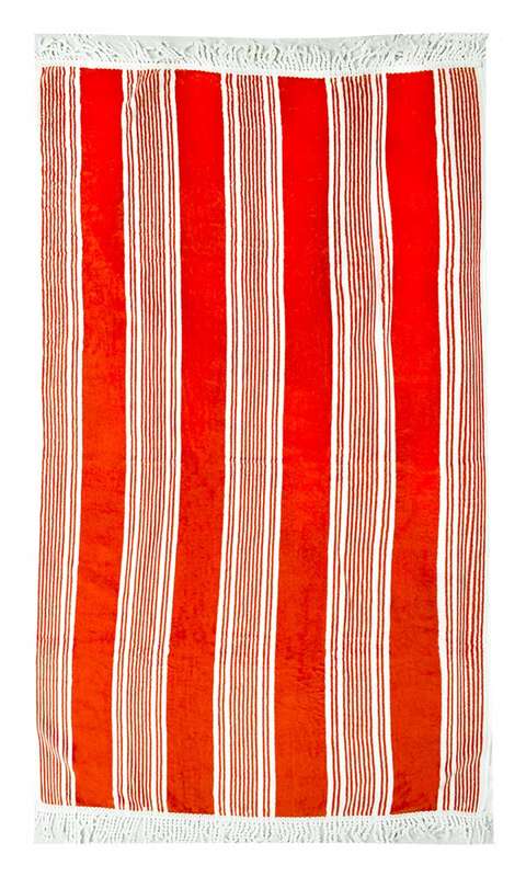 Bunty's Beach Towel 0600 - Design 031 - Fringe Stripes - 080x160cms - 630GMS