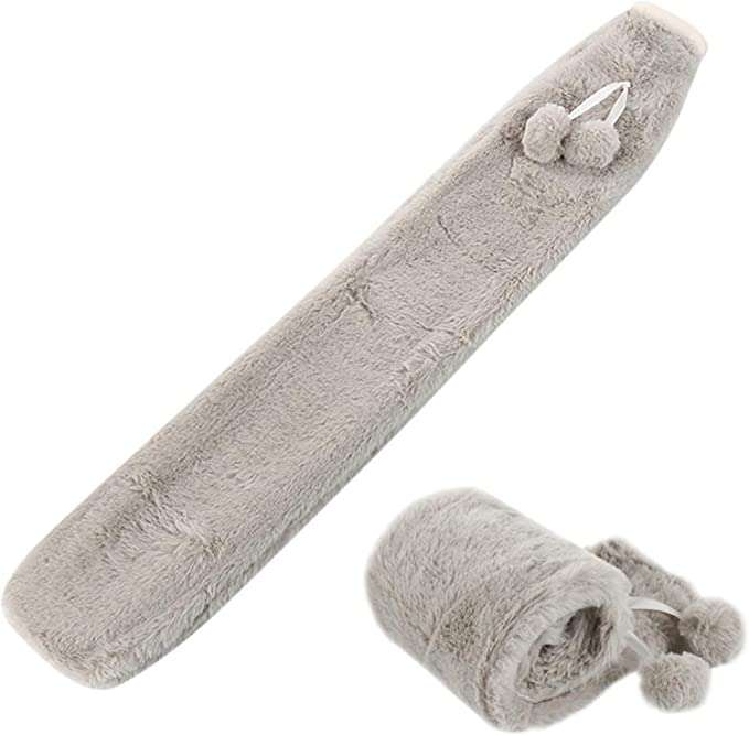 Long  Hot Water Bottle - dark Grey