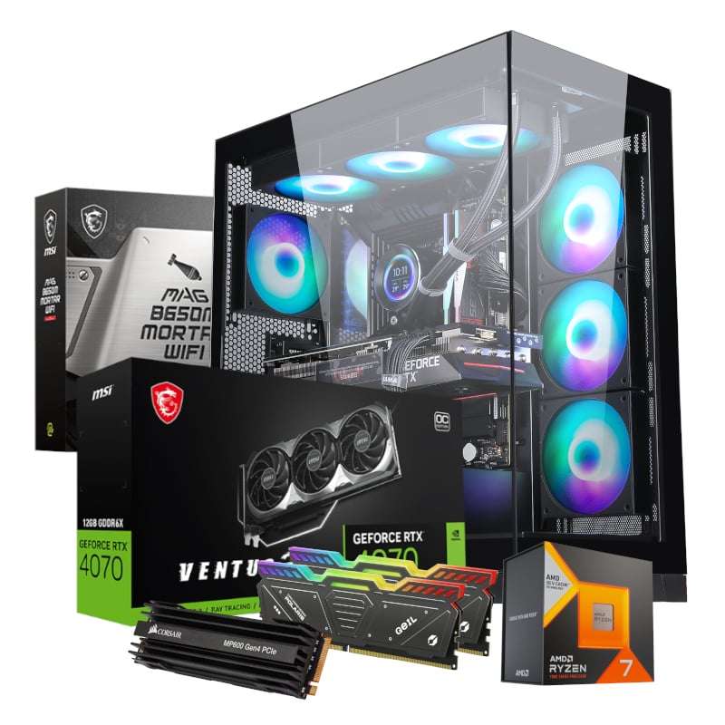 PCBuilder AMD Ryzen 7 7800X3D STRATEGIST Windows 11 Gaming PC