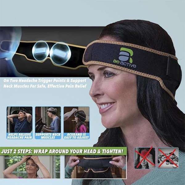 ACUBAND HEADACHE PAIN RELIEF ACU PRESSURE SYSTEM