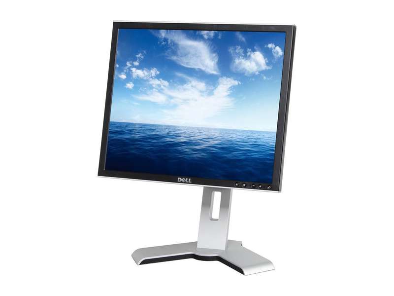 Dell 1908FP 19inch LCD Monitor DVI VGA USB black and silver