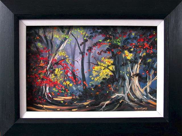 DANE WILLERS - (1949 - ):  Oil: Forest Path Oil. Wet Gallery Price: R4500.00. !!