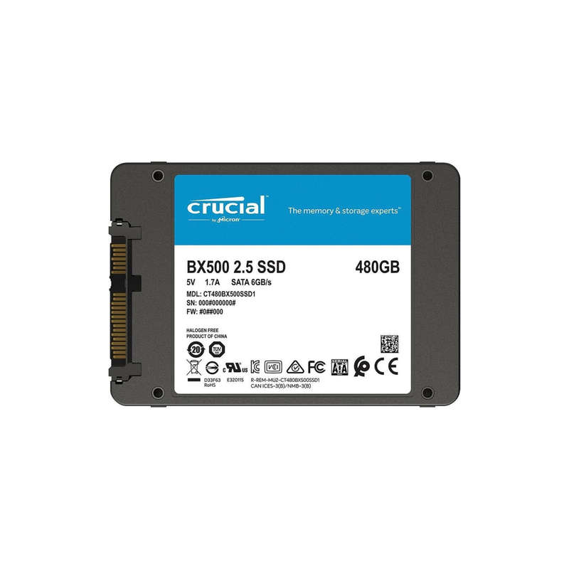 Crucial BX500 480GB 3D NAND SATA 2.5-inch SSD