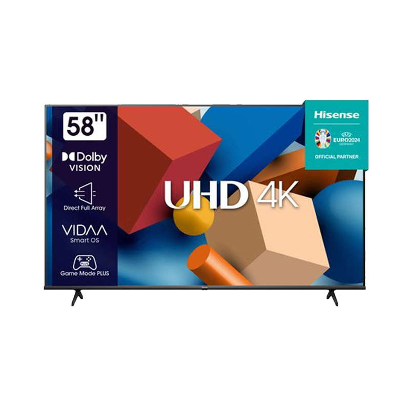 Hisense 58 Inch A6K 4K UHD Smart TV with HDR & Dolby Digital - Black