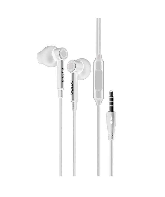 Oraimo Half In Ear Earphones - Exceptional Sound with Mic - OEP-E25 - White