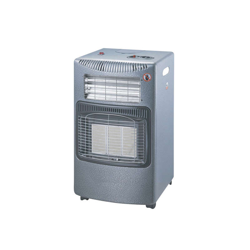 GOLDAIR 3 PANEL GAS AND ELECTRIC ROOM HEATER GBGH-420BB SILVER