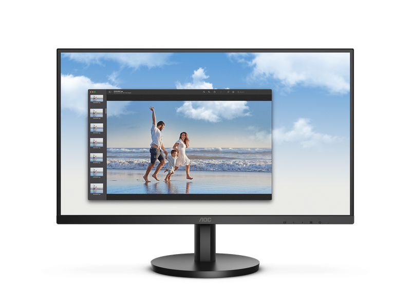 AOC 24B3HM Monitor 23.8 inch VA FHD 1920x1080 75hz HDMI VGA VESA Flicker Free Low Blue Mode