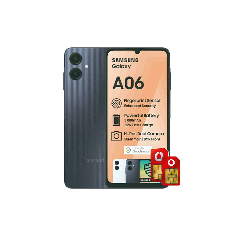 Samsung Galaxy A06 4G Dual Sim 64GB - Black