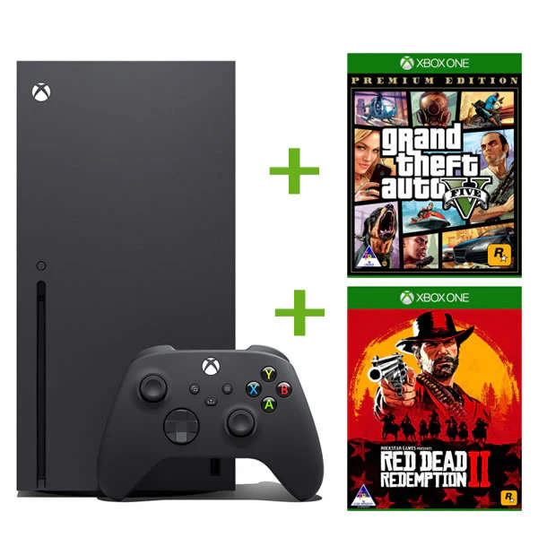 Xbox Series X 1TB Disc Edition with GTA V + Red Dead Redemption 2