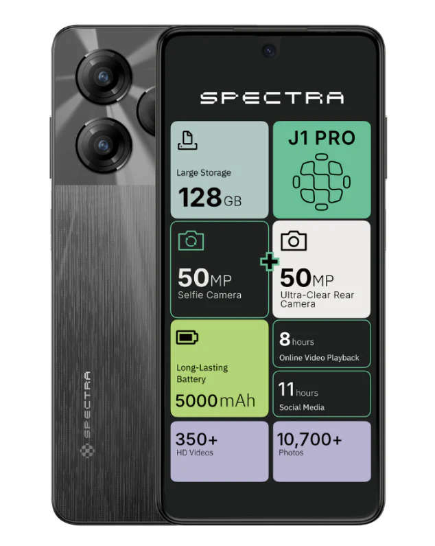 Spectra J1 Pro 128GB 4G Dual sim - Grey