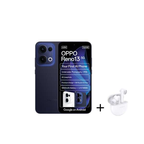 Oppo Reno 13 5G Dual Sim 512GB - Blue + Enco Buds2