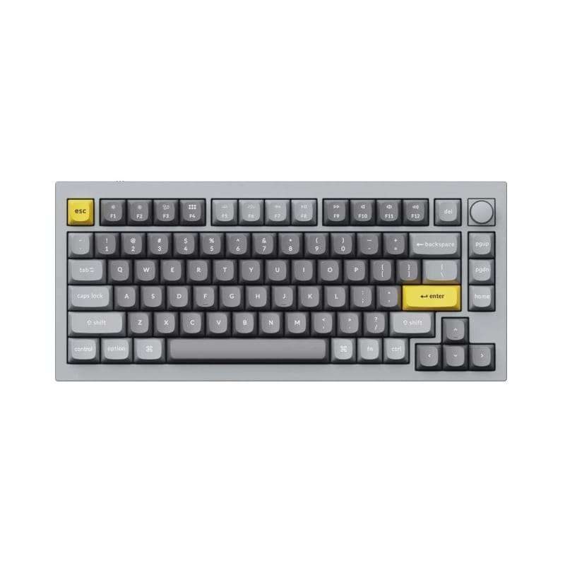 Keychron Q1 75% Red G Pro Switches Aluminium RGB Wired Keyboard - Grey