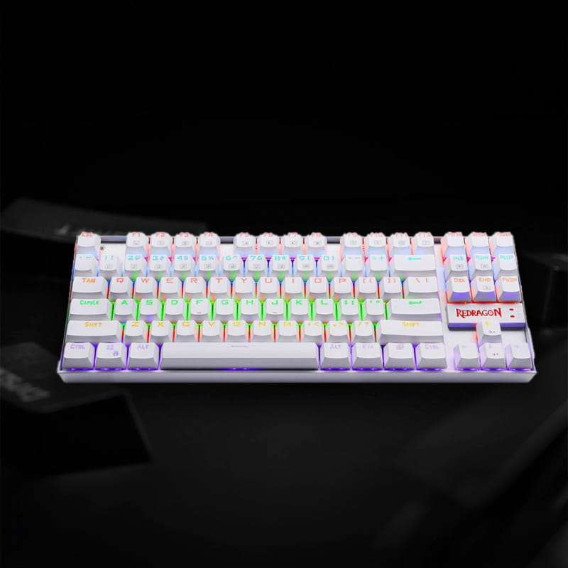 REDRAGON KUMARA Mechanical 87 Key|RGB Backlit Gaming Keyboard - White
